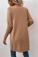 Open Front Long Sleeve Cardigan with Pockets Bazaarbey