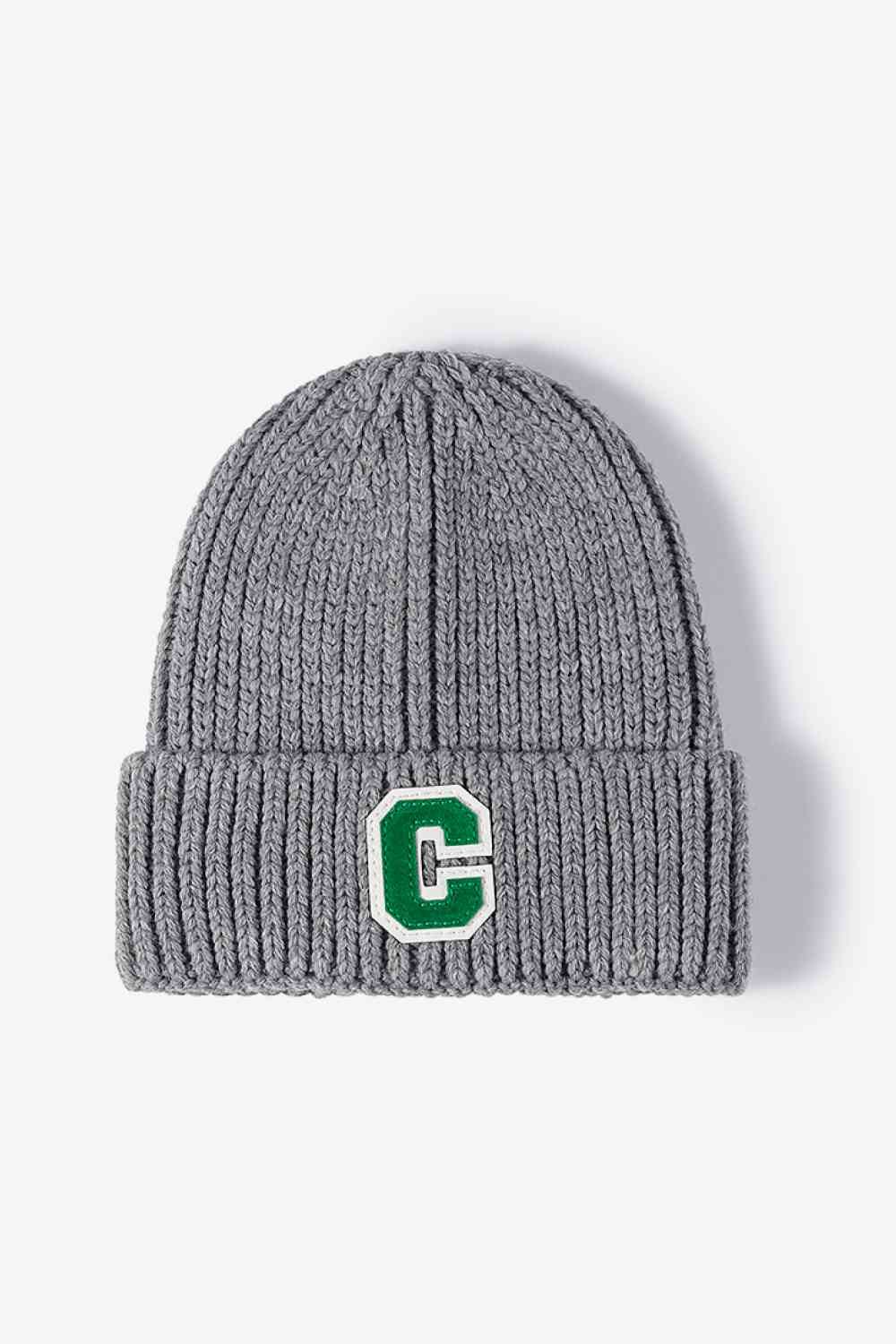 Letter C Patch Cuffed Beanie Trendsi