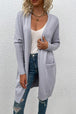 Open Front Long Sleeve Cardigan with Pockets Bazaarbey