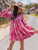 Long Sleeve V-Neck Mini Dress -BazaarBey - www.shopbazaarbey.com