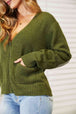   Long Sleeve V Neck Button Down Cardigan Trendsi