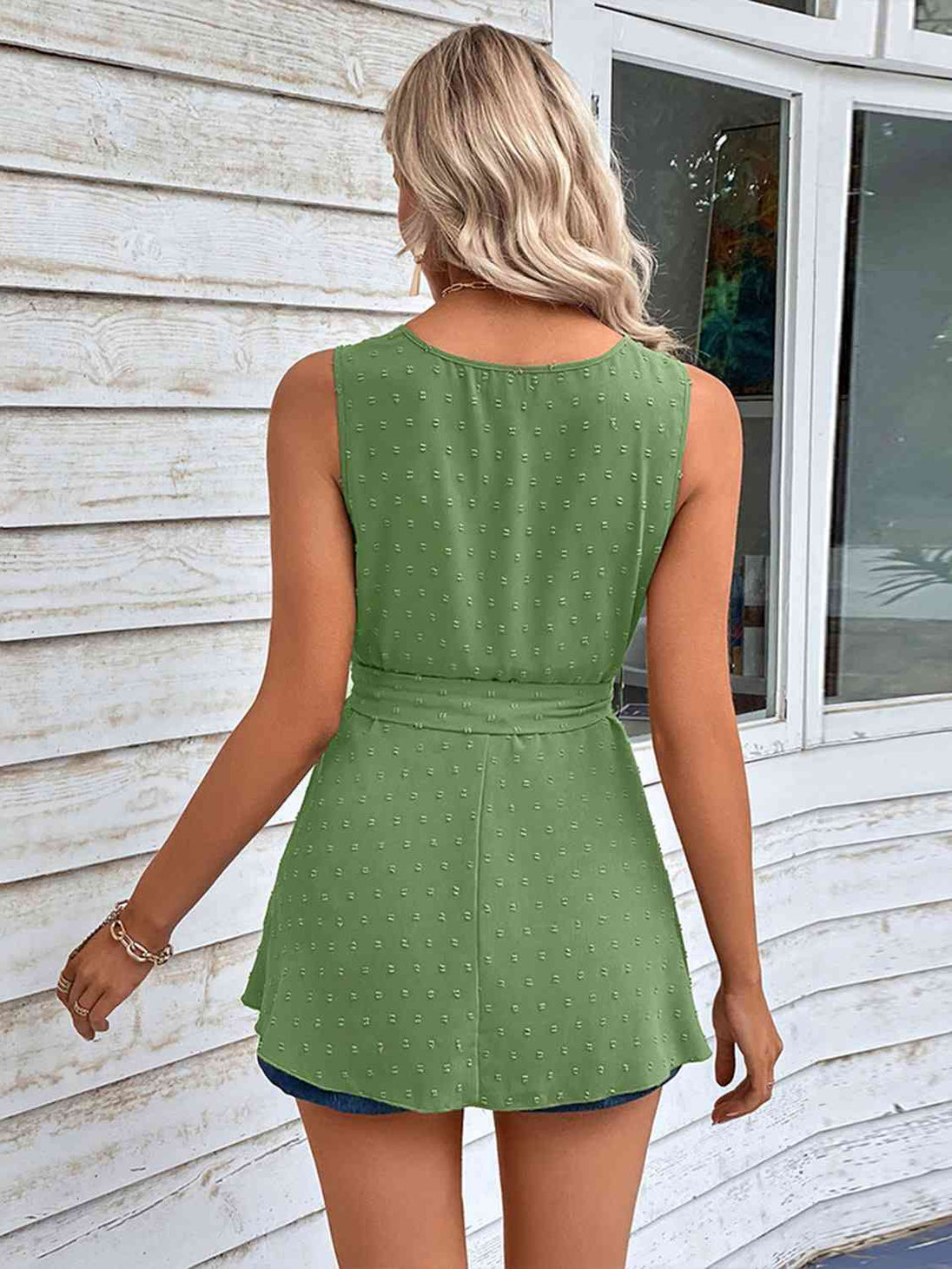  Tie Waist Tank Top Bazaarbey