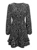 Printed Ruffle Trim Smocked Mini Dress -BazaarBey - www.shopbazaarbey.com
