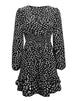 Printed Ruffle Trim Smocked Mini Dress -BazaarBey - www.shopbazaarbey.com