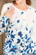  Floral Button Front Round Neck Cardigan Trendsi