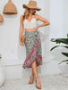 Tie Waistband Flounce Hem Midi Skirt Trendsi