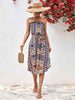Printed Strapless Tie Belt Dress -BazaarBey - www.shopbazaarbey.com