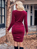 Cowl Neck Tulip Hem Dress -BazaarBey - www.shopbazaarbey.com