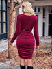 Cowl Neck Tulip Hem Dress -BazaarBey - www.shopbazaarbey.com