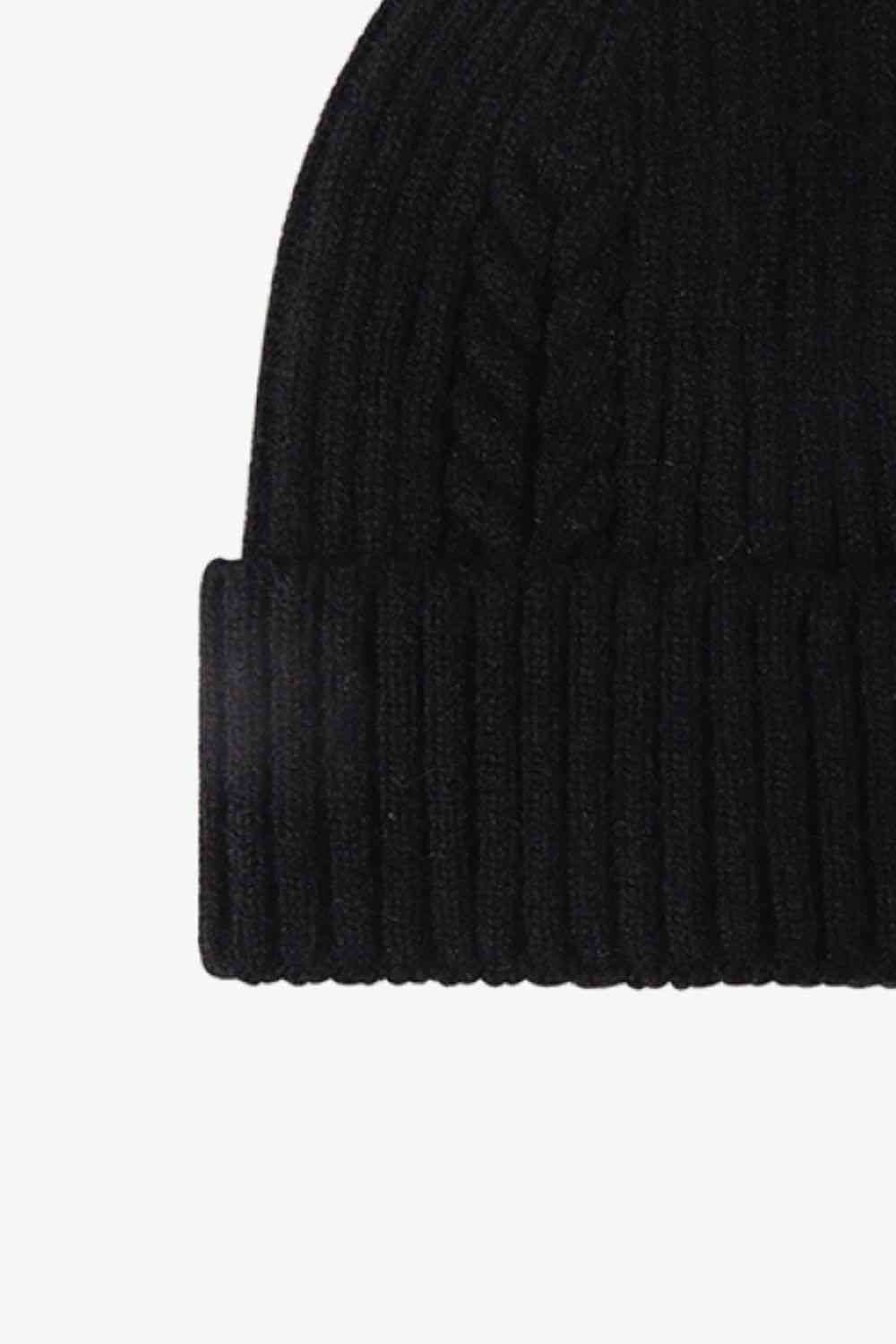Cable-Knit Cuff Beanie Trendsi