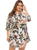 Full Size Floral Long Sleeve Mini Dress -BazaarBey - www.shopbazaarbey.com
