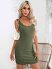Scoop Neck Sleeveless Bodycon Dress Bazaarbey