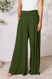   Smocked Wide Waistband Wide Leg Pants Bazaarbey