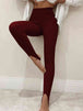 Ribbed Mid Waist Leggings Bazaarbey
