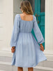 Off-Shoulder Balloon Sleeve Smocked Dress -BazaarBey - www.shopbazaarbey.com