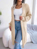 Open Front Dropped Shoulder Longline Cardigan Bazaarbey