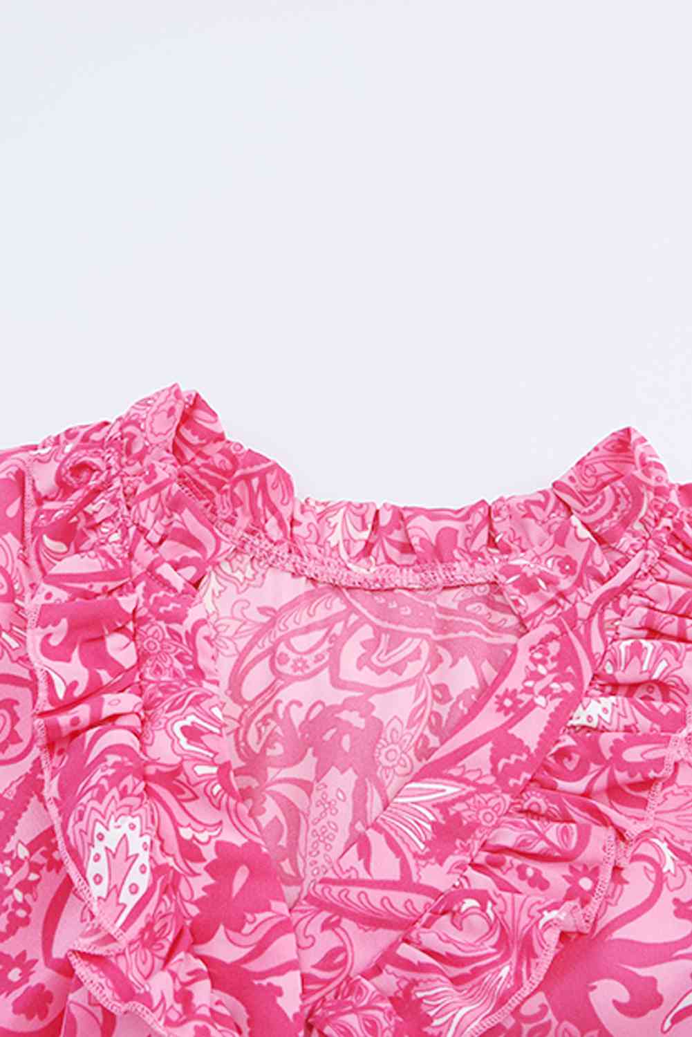 Paisley Print Flounce Sleeve Maxi Dress -BazaarBey - www.shopbazaarbey.com