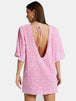 Sequin Tie Back Half Sleeve Mini Dress Bazaarbey