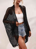 Openwork Open Front Longline Cover Up Bazaarbey
