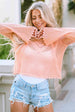  Round Neck Long Sleeve Knit Top Trendsi