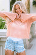  Round Neck Long Sleeve Knit Top Trendsi