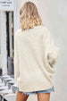 V-Neck Ribbed Dropped Shoulder Knit Top Trendsi