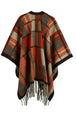 Cloak Sleeve Fringe Detail Poncho Bazaarbey
