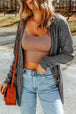 Long Sleeve Dropped Shoulder Cardigan with Pocket Bazaarbey