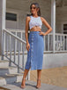 Button Down Denim Skirt Bazaarbey