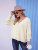  Fuzzy Long Sleeve Button Down Cardigan Bazaarbey