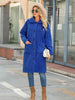 Collared Neck Button Down Coat Trendsi