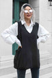 V-Neck Sleeveless Sweater Vest with Pocket Bazaarbey