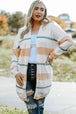  Striped Open Front Cardigan Trendsi