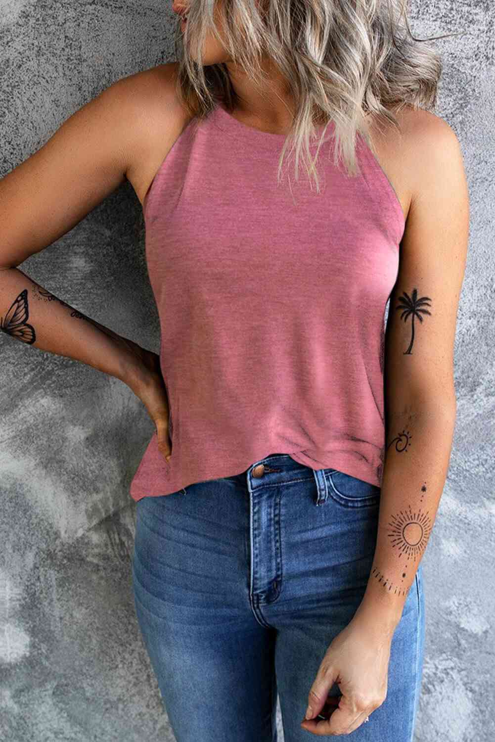 Curved Hem Grecian Tank Top Bazaarbey