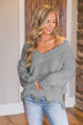 Frayed Hem Dropped Shoulder Sweater Bazaarbey