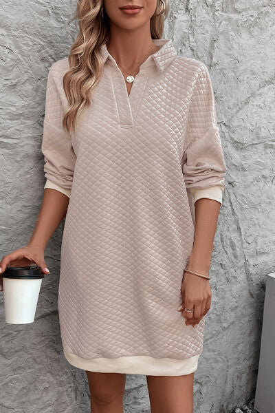  Dropped Shoulder Dress -BazaarBey - www.shopbazaarbey.com