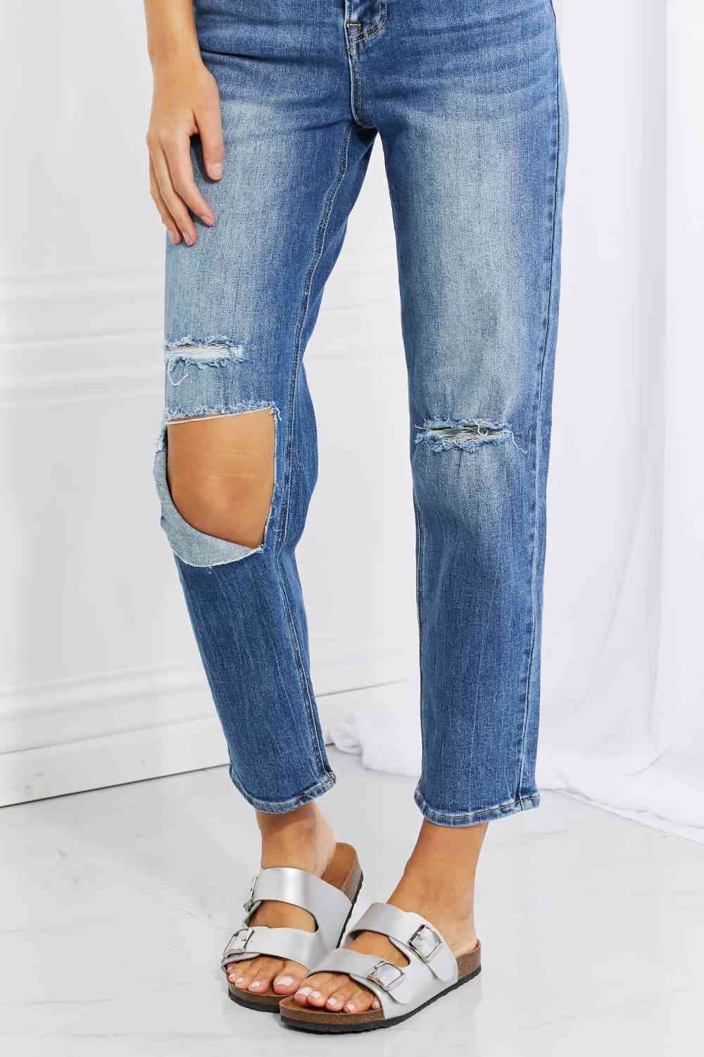   Emily High Rise Relaxed Jeans Trendsi