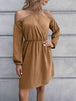 Cold-Shoulder  Mini Dress -BazaarBey - www.shopbazaarbey.com