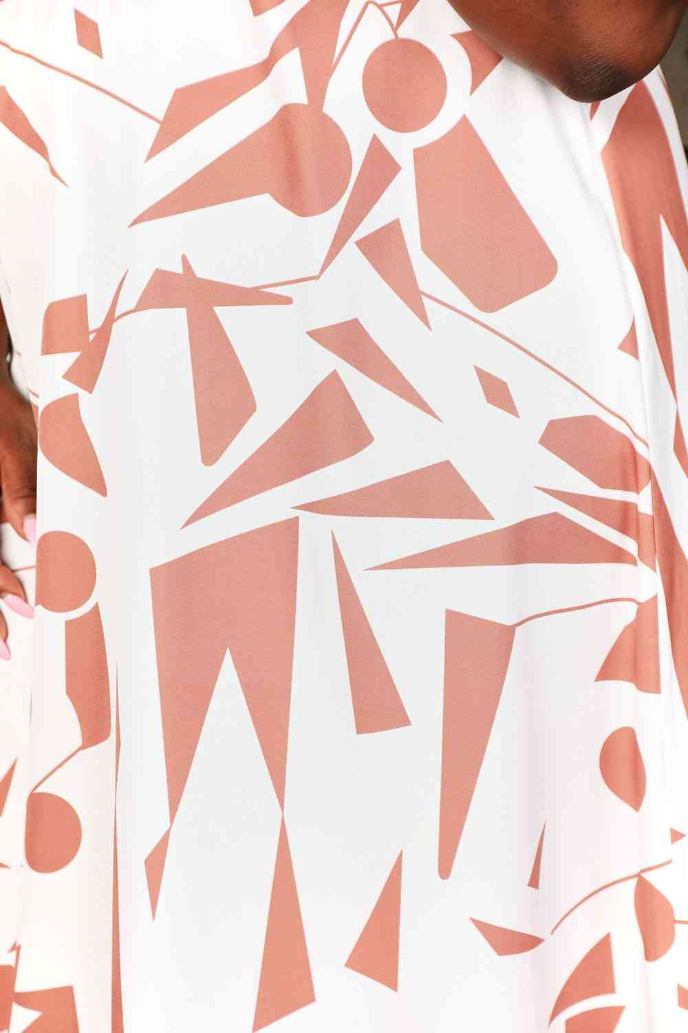  Printed  Balloon Sleeve Dress -BazaarBey - www.shopbazaarbey.com