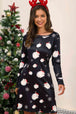 Full Size Christmas Long Sleeve Dress -BazaarBey - www.shopbazaarbey.com