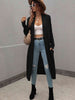  Waffle Knit  Duster Cardigan With Pockets Trendsi