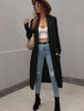  Waffle Knit  Duster Cardigan With Pockets Trendsi