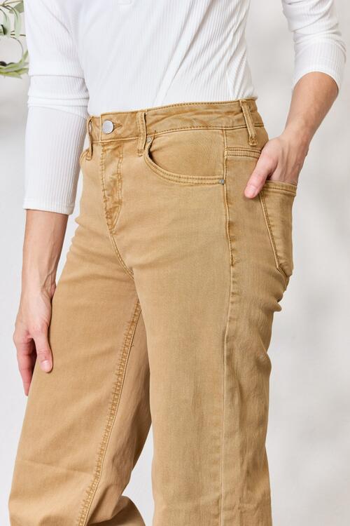   Fringe Hem Wide Leg Jeans Trendsi