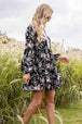 Floral Lace Trim Long Sleeve Dress -BazaarBey - www.shopbazaarbey.com