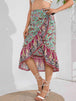 Tie Waistband Flounce Hem Midi Skirt Trendsi