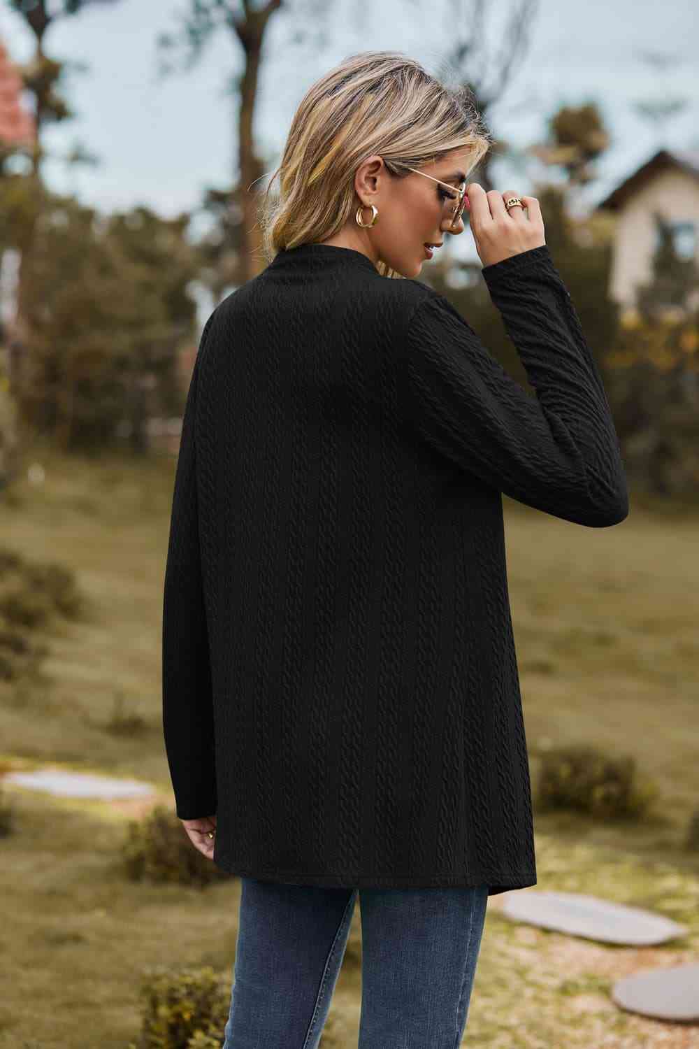 Open Front Long Sleeve Cardigan Bazaarbey
