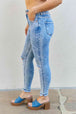    High Rise Distressed Skinny Jeans Trendsi