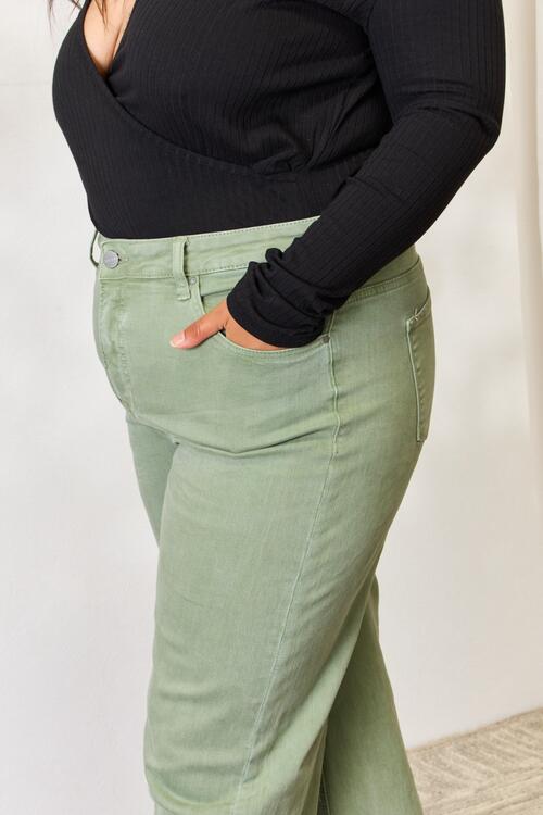   Raw Hem Wide-Leg Jeans Trendsi
