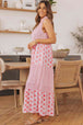 Mixed Print Tie-Neck Sleeveless Maxi Dress Bazaarbey