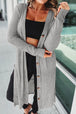 Button Up High-Low Long Sleeve Slit Cardigan Bazaarbey